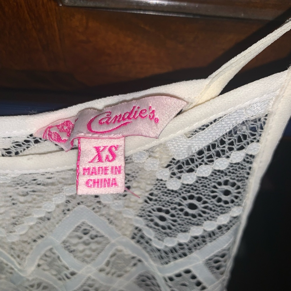 White, brand: candies, dress